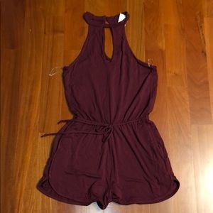 Burgundy American Eagle Keyhole Romper
